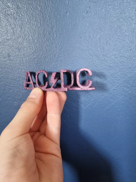 Mô hình AC/DC Text Flip in 3D độc đáo cho người yêu nhạc rock - Image 2