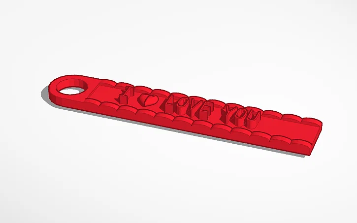 Móc khóa I LOVE YOU - Mẫu in 3D xinh xắn làm quà tặng ý nghĩa - Image 1