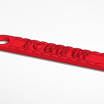 Móc khóa I LOVE YOU - Mẫu in 3D xinh xắn làm quà tặng ý nghĩa