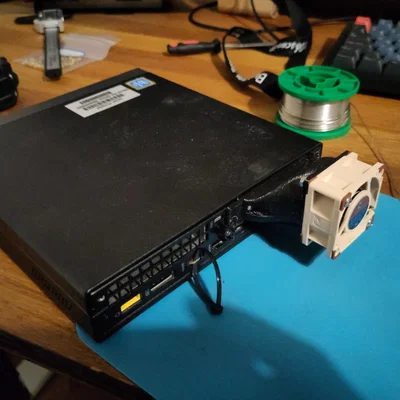 Baffle quạt 40mm cho Tesla P4 trên Thinkcentre Tiny (PCIe riser)