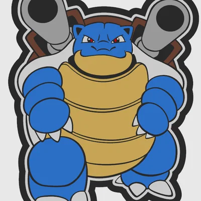 Mô hình hộp đèn Pokemon Blastoise (Lightbox) trang trí cực chất
