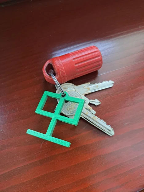 Móc khóa hình cây phong cách Minecraft - Mô hình in 3D độc đáo - Image 1