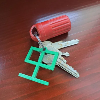 Móc khóa hình cây phong cách Minecraft - Mô hình in 3D độc đáo