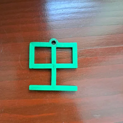 Móc khóa hình cây phong cách Minecraft - Mô hình in 3D độc đáo
