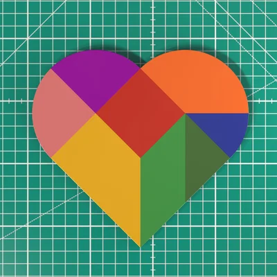 Bộ xếp hình Heart Tangram 3D sáng tạo - In 3D giải trí