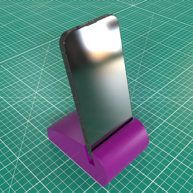 Giá đỡ điện thoại Curved Phone Stand đơn giản, nhỏ gọn cho bàn làm việc - Image 1