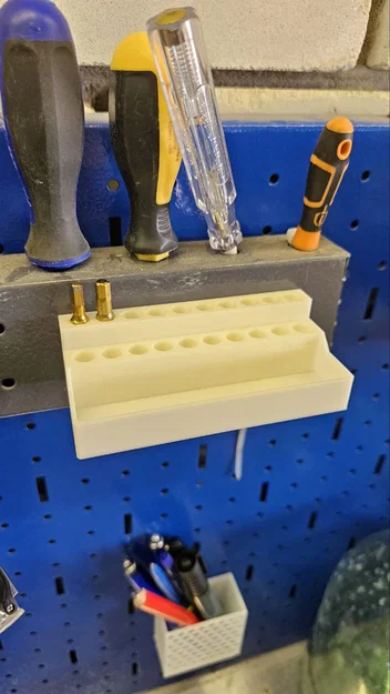 Khay đựng mũi vít 2 hàng kèm kệ treo bảng Pegboard thông minh - Image 1