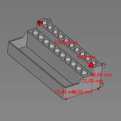 Khay đựng mũi vít 2 hàng kèm kệ treo bảng Pegboard thông minh