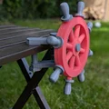 Kẹp Gắn Bánh Lái Tàu Cho Kayak (Kayak Ship Wheel Clamp Mount) - Thumbnail 5