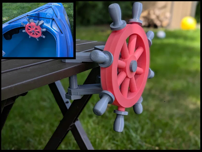 Kẹp Gắn Bánh Lái Tàu Cho Kayak (Kayak Ship Wheel Clamp Mount) - Image 8