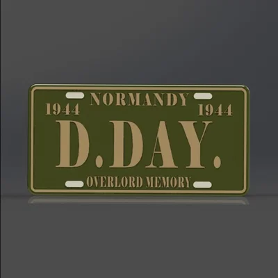 Mô hình 3D bảng trang trí D-Day plate kỷ niệm Normandy 1944