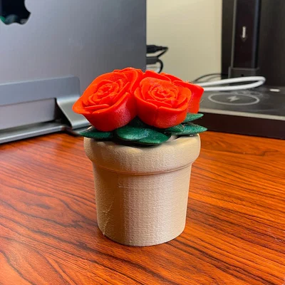 Chậu Hoa Rose Mini In 3D (3D Printable Floral Planter)