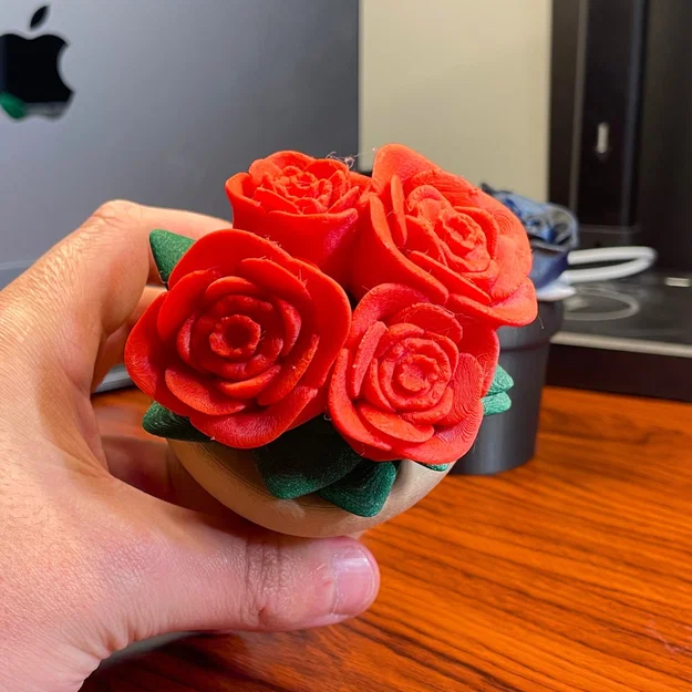Chậu Hoa Rose Mini In 3D (3D Printable Floral Planter) - Image 3