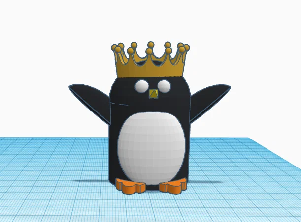 Mô hình 3D Chim Cánh Cụt Đội Vương Miện King Penguin dễ thương - Image 1