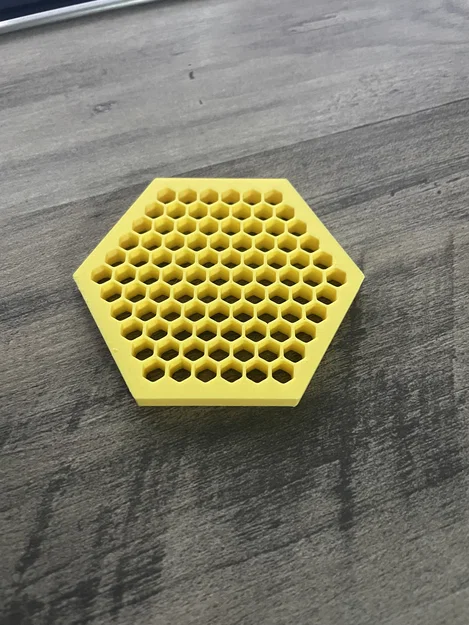 Miếng lót ly họa tiết tổ ong (Honeycomb Coaster) thiết kế hiện đại - Image 1