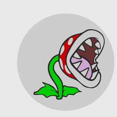 Đế lót ly 3D hình cây ăn thịt Piranha Plant từ Super Mario