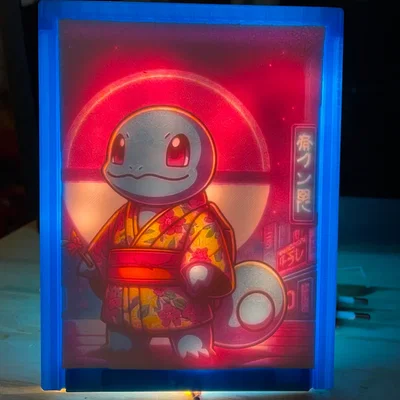 Pokemon Squirtle Lithophane Color