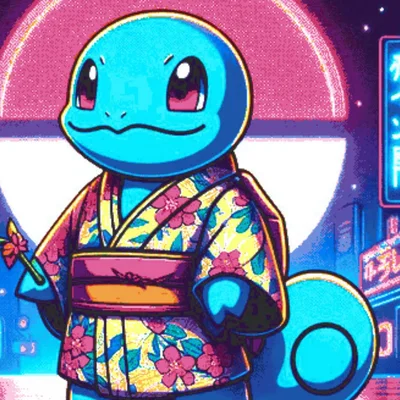 Pokemon Squirtle Lithophane Color