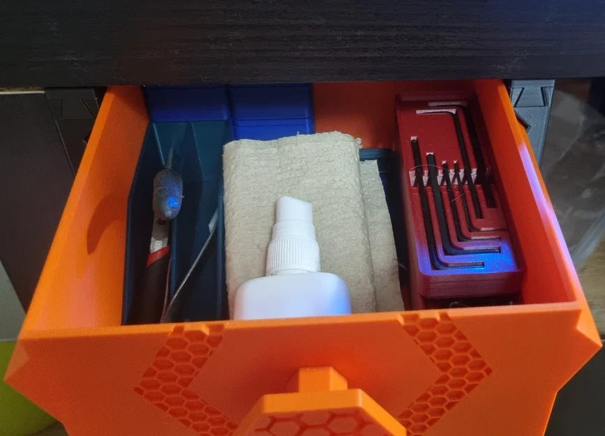 Ngăn kéo Gridfinity (Schublade/Drawer) gắn dưới bàn hoặc kệ - Image 6