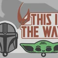 Móc khóa Mandalorian & Grogu 3D - This Is The Way - Thumbnail 1