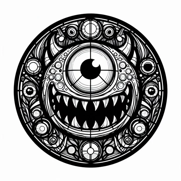 Tranh treo tường và lót ly quái vật Monster 10 cho Halloween - Image 1