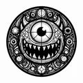 Tranh treo tường và lót ly quái vật Monster 10 cho Halloween - Thumbnail 1