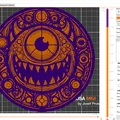 Tranh treo tường và lót ly quái vật Monster 10 cho Halloween - Thumbnail 3