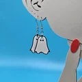 Tự in 3D bông tai hình ma Ghost Earrings cho mùa Halloween - Thumbnail 1
