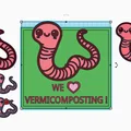 Mô hình 3D chú giun đất đáng yêu cho giáo dục Vermicomposting - Thumbnail 5