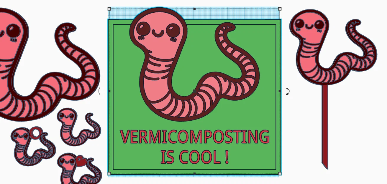Mô hình 3D chú giun đất đáng yêu cho giáo dục Vermicomposting - Image 6