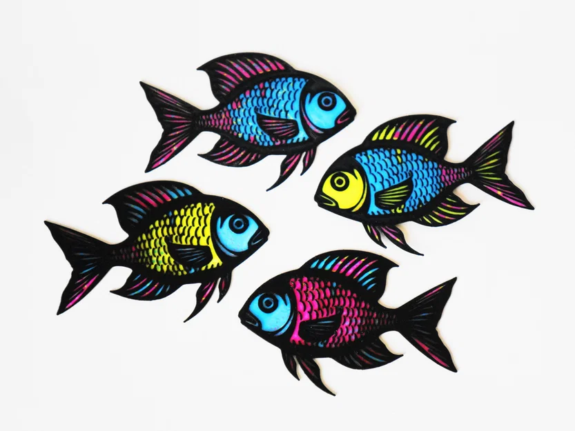 Mô hình 3D cá trang trí cửa sổ (Window Fish) rực rỡ - Image 2