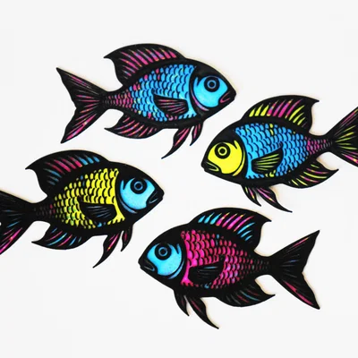 Mô hình 3D cá trang trí cửa sổ (Window Fish) rực rỡ