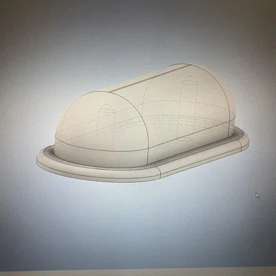 Chân đế nhựa thay thế sửa chữa vali du lịch (50x25mm)