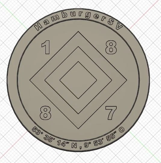 Đế lót ly HSV Coaster - Mẫu in 3D dành cho fan Hamburger SV - Image 1