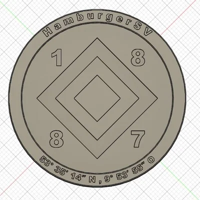 Đế lót ly HSV Coaster - Mẫu in 3D dành cho fan Hamburger SV