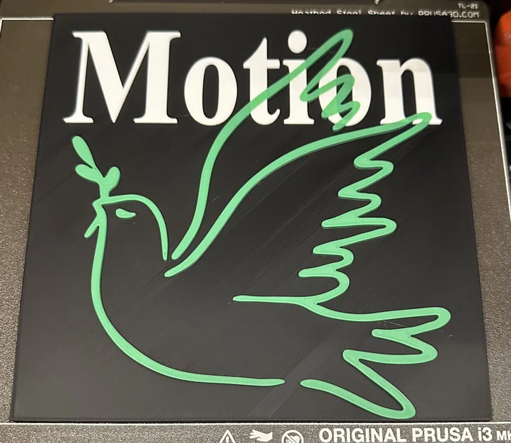Mô hình 3D Motion Conference Dove - Biểu tượng hòa bình trang trí đẹp - Image 1