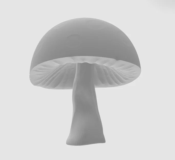 Mô hình nấm trang trí kèm đế để bàn độc đáo - File in 3D chất lượng - Image 1