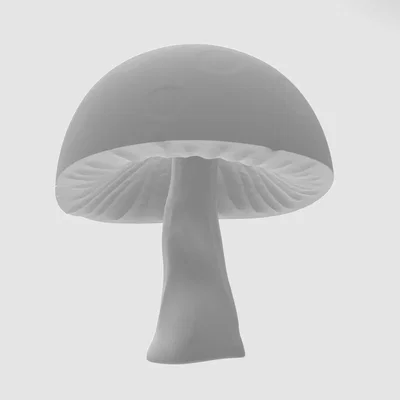 Mô hình nấm trang trí kèm đế để bàn độc đáo - File in 3D chất lượng
