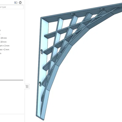 Pat đỡ kệ treo tường (Parametric Shelf Bracket) - Tùy biến dễ dàng