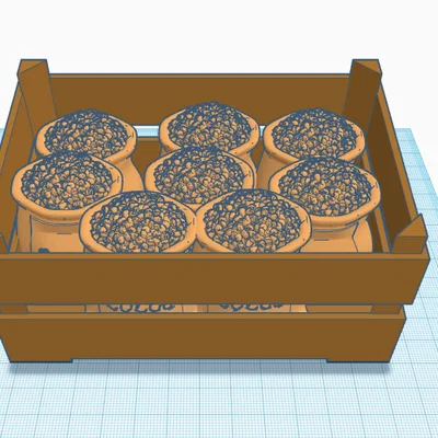 Mô hình 3D thùng ca cao Blox Fruits độc đáo để bàn