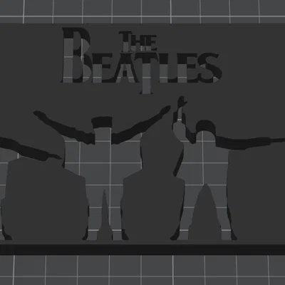 Mô hình tranh treo tường nghệ thuật The Beatles - In 3D dễ dàng