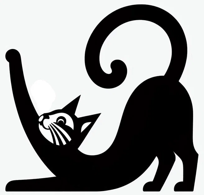 Khuôn vẽ hình mèo 3D (Cat Stencil) - Phụ kiện trang trí sáng tạo - Image 1