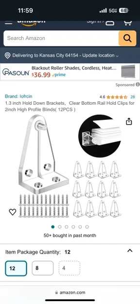Ngàm giữ rèm cửa (Door Blind down holding Bracket) - Image 4