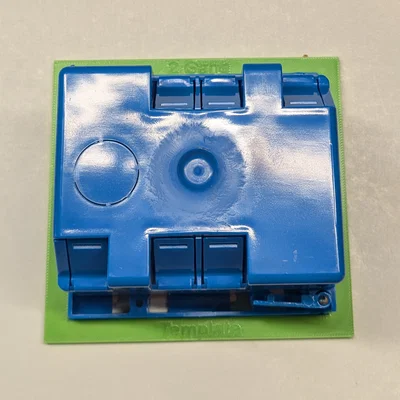Khuôn cắt lỗ hộp điện đôi (2-gang) in 3D cho thợ điện và DIY