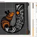 Mẫu trang trí chữ J hình chú chuột dễ thương in 3D độc đáo - Thumbnail 2