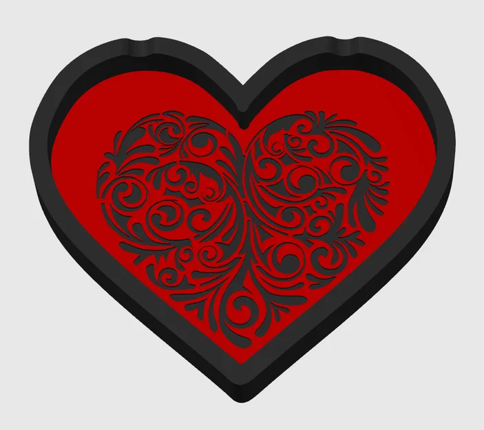 Gạt tàn thuốc hình trái tim - Quà tặng Valentine độc đáo in 3D - Image 2