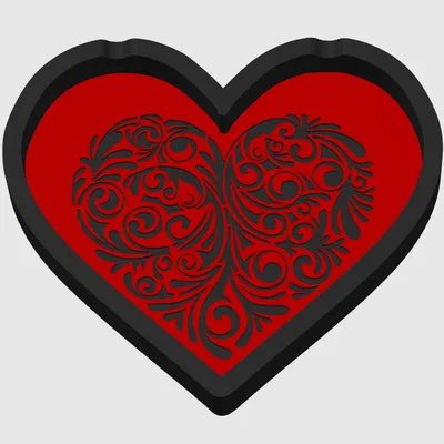Gạt tàn thuốc hình trái tim - Quà tặng Valentine độc đáo in 3D