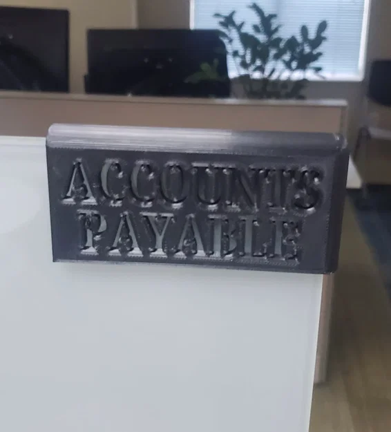 Ốp bọc góc kính văn phòng - Nhãn Accounts Payable (Kế toán công nợ) - Image 1