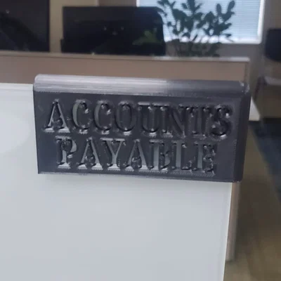 Ốp bọc góc kính văn phòng - Nhãn Accounts Payable (Kế toán công nợ)
