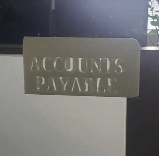 Ốp bọc góc kính văn phòng - Nhãn Accounts Payable (Kế toán công nợ) - Image 2